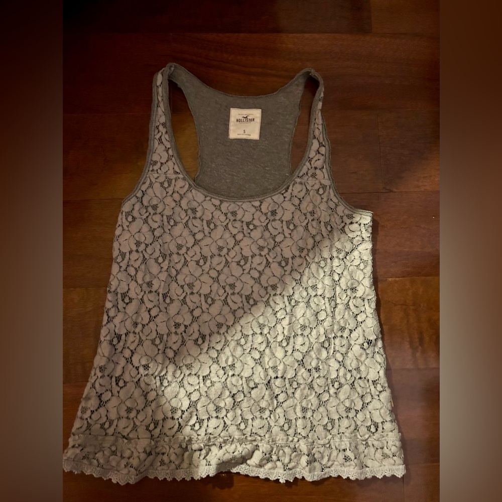 Lot of 2 Lacy Tank Tops 1 From Hollister (S) 1 From Abercrombie & Fitch (XS)